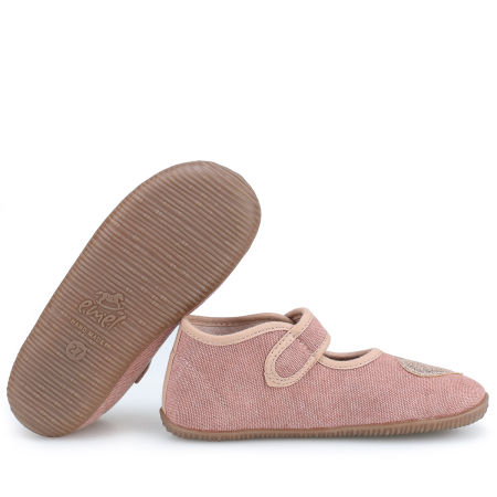 Kapcie Barefoot dla dzieci różowe z serduszkiem zdjęcie 4