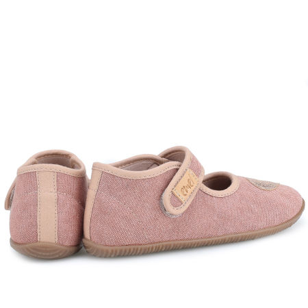Kapcie Barefoot dla dzieci różowe z serduszkiem zdjęcie 3