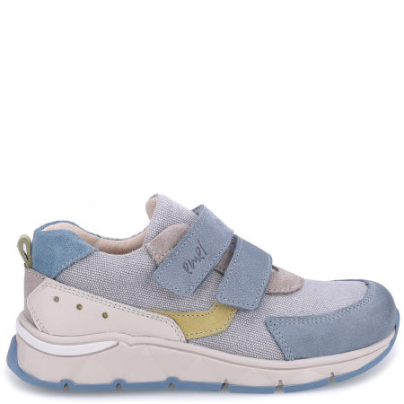 Barcelona niebieskie trampki dziecięce ze skóry naturalnej