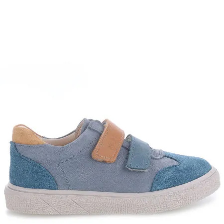 Nelson niebieskie trampki dziecięce ze skóry naturalnej