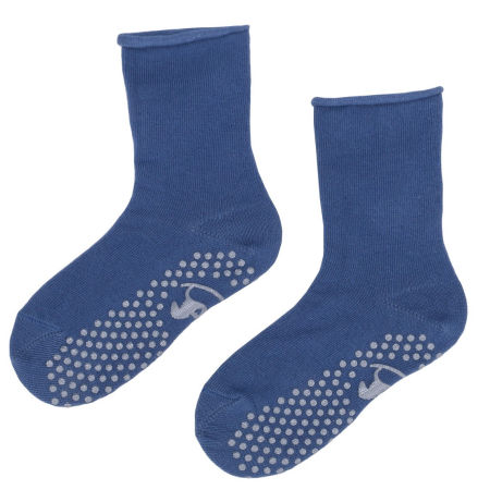 Skarpetki bawełniane antypoślizgowe niebieskie