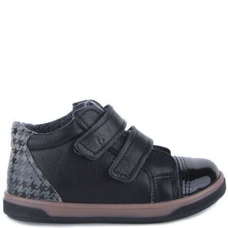 Amsterdam membrana czarne trzewiki dziecięce ze skóry naturalnej