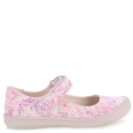 Siena różowe baleriny dziecięce ze skóry naturalnej