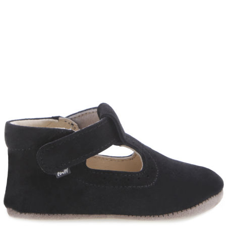 Niechodki czarne ze skóry naturalnej na rzep