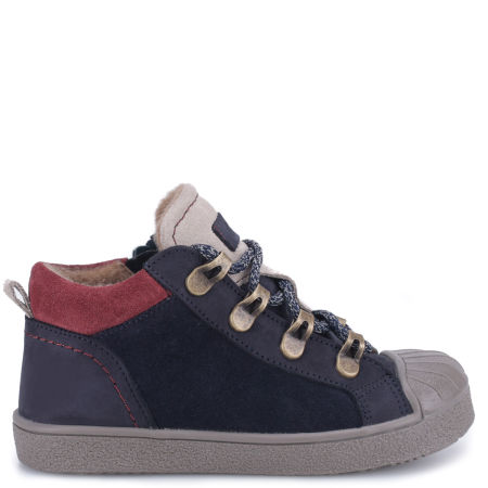 Preston membrana granatowe trampki dziecięce ze skóry naturalnej