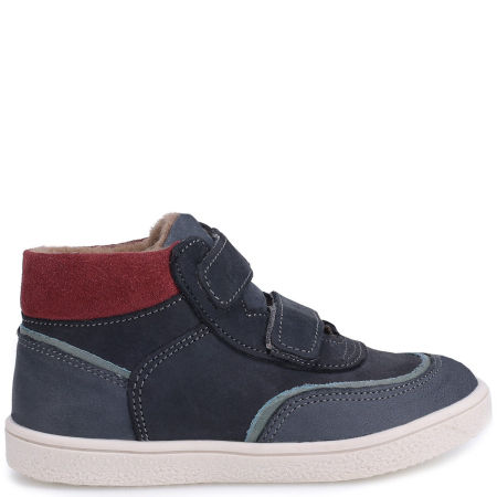 Toledo membrana granatowe trampki dziecięce ze skóry naturalnej
