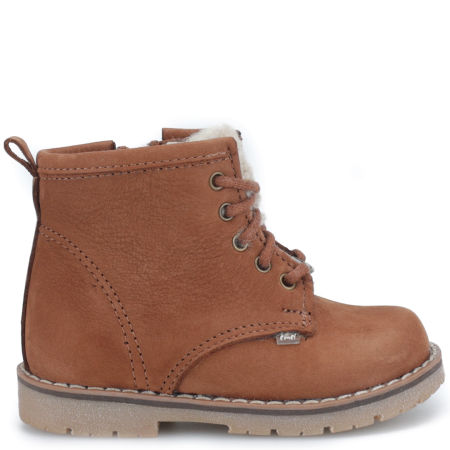 Bergen membrana brązowe trzewiki dziecięce ze skóry naturalnej
