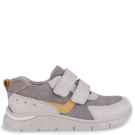 Barcelona białe trampki dziecięce ze skóry naturalnej