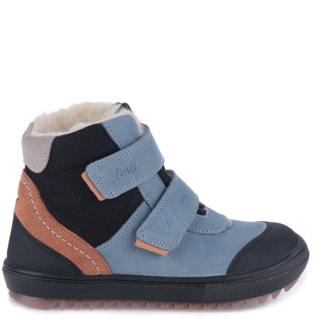 Alaska membrana błękitne traperki dziecięce ze skóry naturalnej