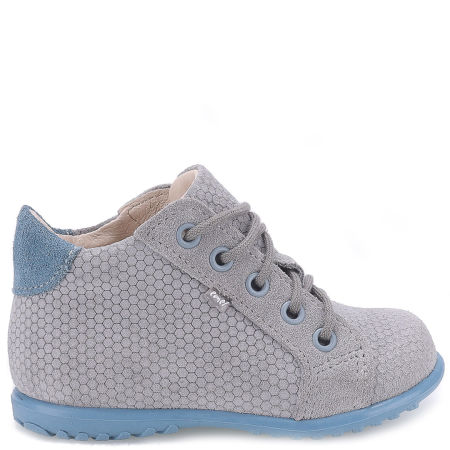 London Roczki® szare trzewiki dziecięce ze skóry naturalnej