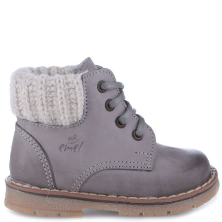 Bern membrana szare trzewiki dziecięce ze skóry naturalnej