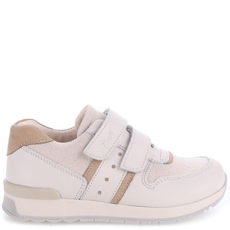 Hamburg białe trampki dziecięce ze skóry naturalnej