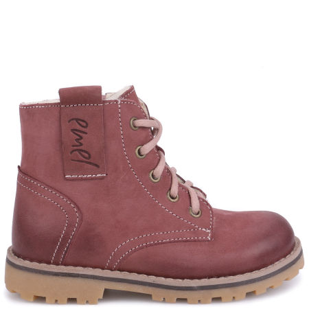 Bergamo membrana fioletowe trzewiki dziecięce ze skóry naturalnej