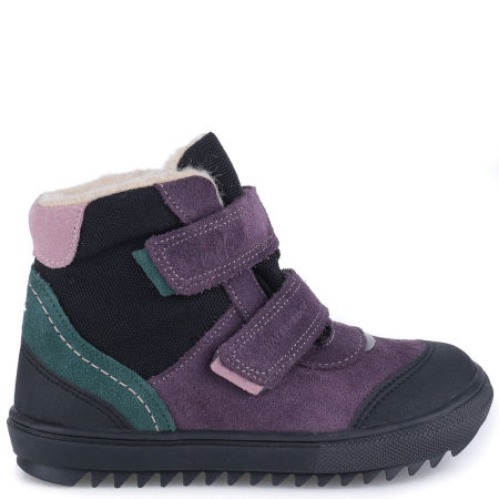 Alaska membrana fioletowe traperki dziecięce ze skóry naturalnej