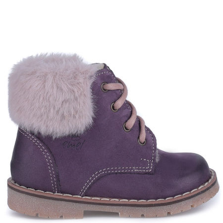 Bern membrana fioletowe trzewiki dziecięce ze skóry naturalnej