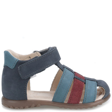 Panama Roczki® granatowe sandały dziecięce ze skóry naturalnej