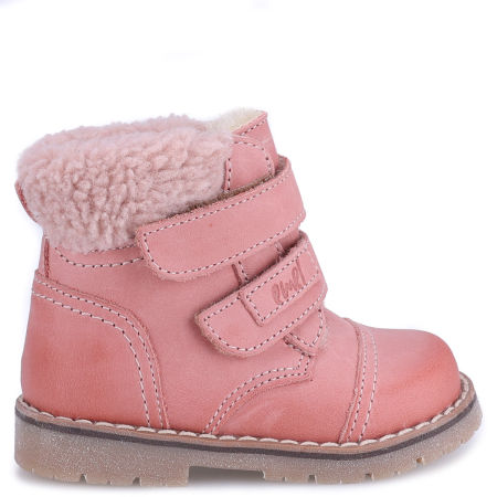 Stockholm membrana różowe trzewiki dziecięce ze skóry naturalnej