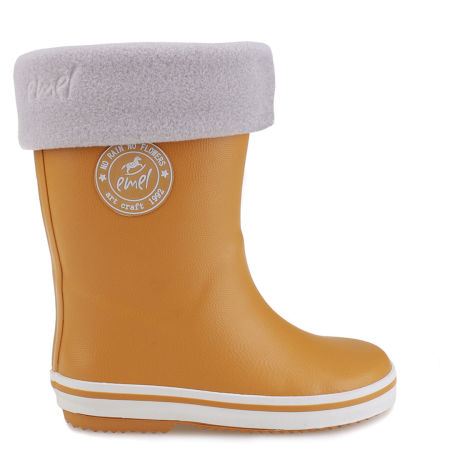 Zestaw Żółte Kalosze K100-13 + Ocieplacze Szare