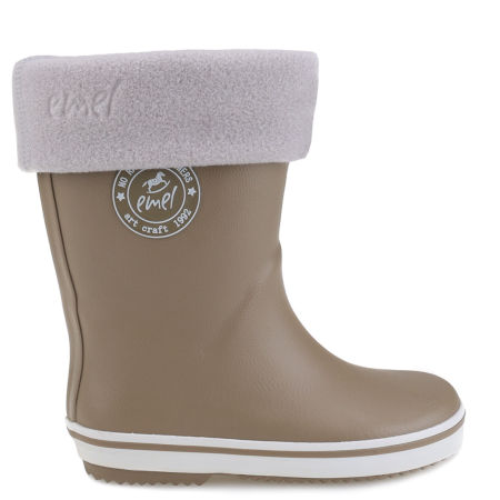 Zestaw Oliwkowe Kalosze K100-9 + Ocieplacze Szare