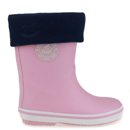 Zestaw Różowe Kalosze K100-12 + Ocieplacze Granatowe