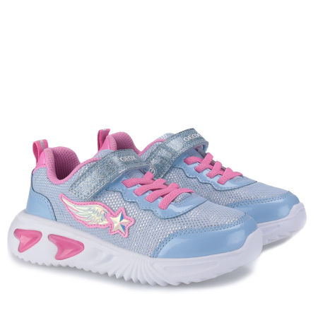 Geox sneakersy ASSISTER LED różowe dziecięce buty sportowe zdjęcie 1