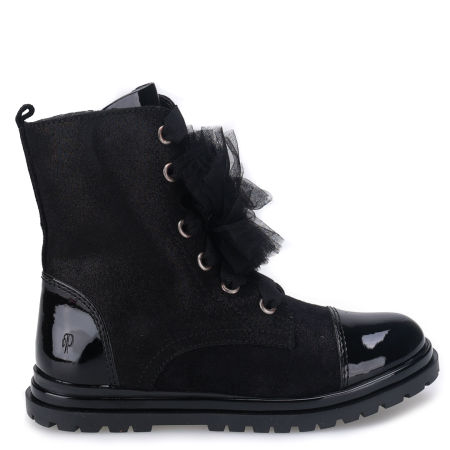 Primigi czarne trzewiki ze skóry naturalnej