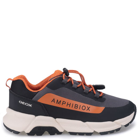 Geox FLEXYPER PLUS czarno-pomarańczowe sportowe buty dziecięce