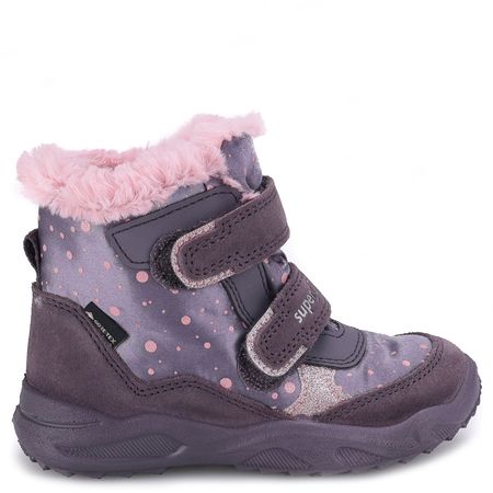 Superfit GORE-TEX fioletowo-różowe śniegowce dziecięce w kropki