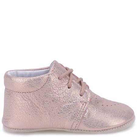 Niechodki różowe ze skóry naturalnej ze sznurówką