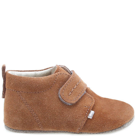 Niechodki brązowe ze skóry naturalnej na rzep