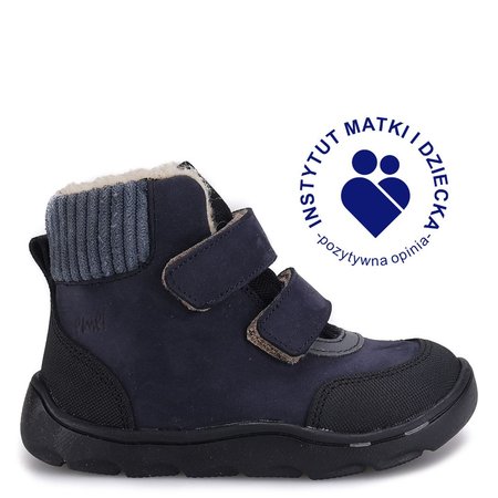 Inari barefoot membrana granatowe trzewiki dziecięce ze skóry naturalnej