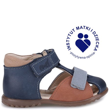 Alicante Roczki® granatowe sandały dziecięce ze skóry naturalnej