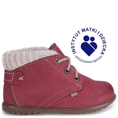 Orlando Roczki® membrana różowe trzewiki dziecięce ze skóry naturalnej
