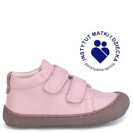 Lima barefoot różowe trampki dziecięce ze skóry naturalnej