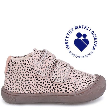Lima barefoot beżowe trampki dziecięce ze skóry naturalnej