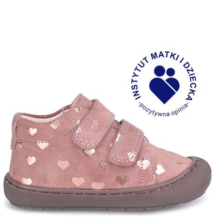 Lima barefoot różowe trampki dziecięce ze skóry naturalnej