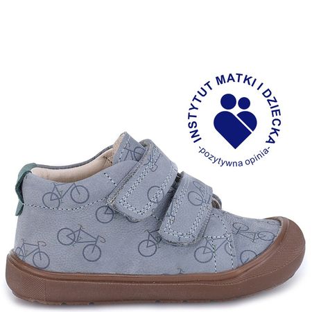 Lima barefoot niebieskie trampki dziecięce ze skóry naturalnej