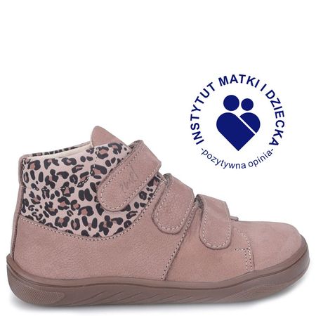Pico barefoot beżowe trampki dziecięce ze skóry naturalnej