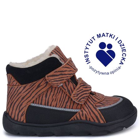 Atlas barefoot membrana brązowe trzewiki dziecięce ze skóry naturalnej