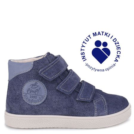 Chester granatowe trampki dziecięce ze skóry naturalnej