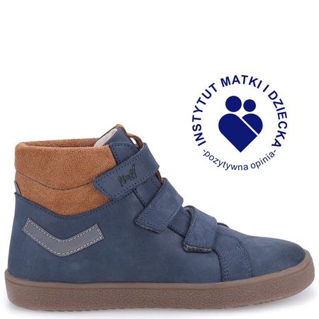 Chester granatowe trampki dziecięce ze skóry naturalnej