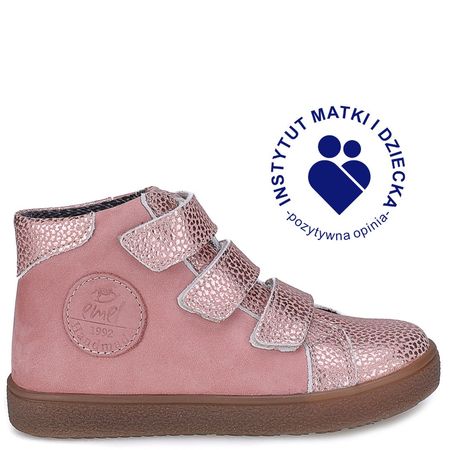 Chester membrana różowe trampki dziecięce ze skóry naturalnej