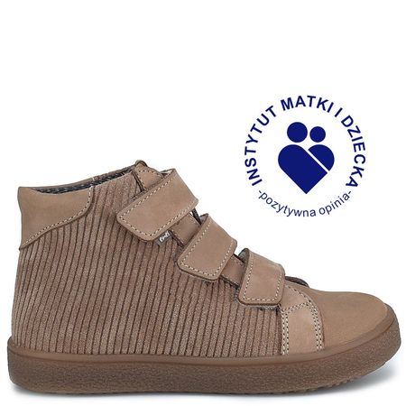 Chester membrana beżowe trampki dziecięce ze skóry naturalnej