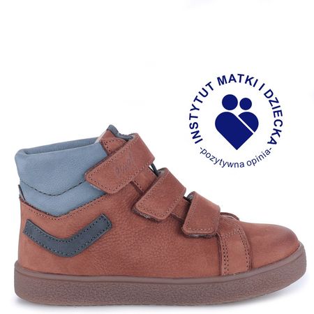 Chester membrana brązowe trampki dziecięce ze skóry naturalnej