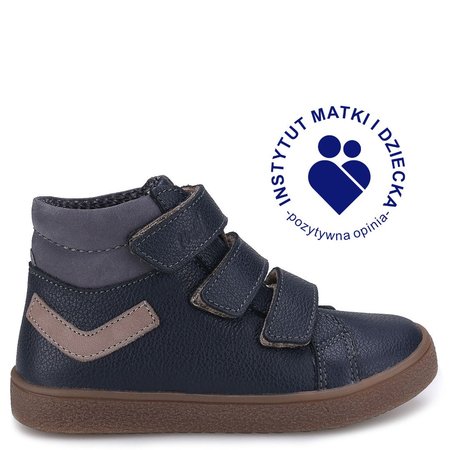 Chester membrana granatowe trampki dziecięce ze skóry naturalnej