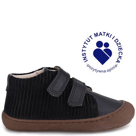 Lima barefoot czarne trampki dziecięce ze skóry naturalnej
