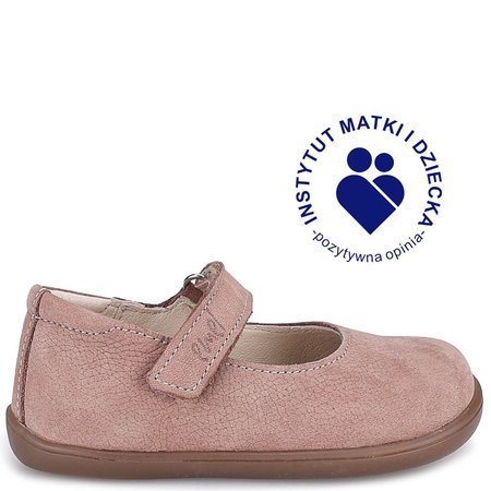 Marina Barefoot beżowe baleriny dziecięce ze skóry naturalnej