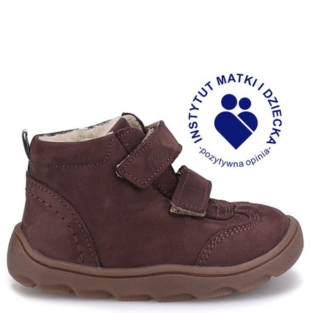 Kodiak barefoot membrana brązowe trzewiki dziecięce ze skóry naturalnej