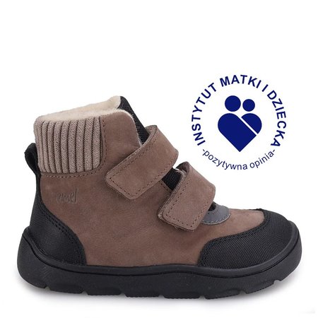 Inari barefoot membrana beżowe trzewiki dziecięce ze skóry naturalnej