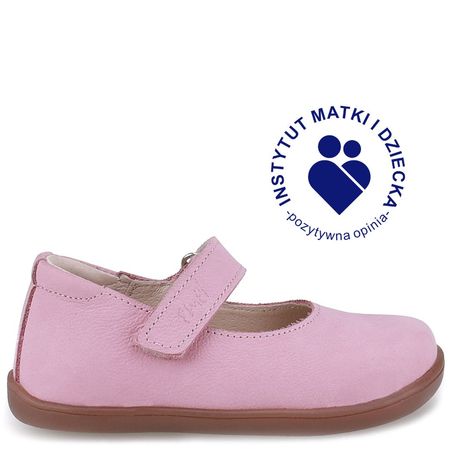 Marina Barefoot różowe baleriny dziecięce ze skóry naturalnej